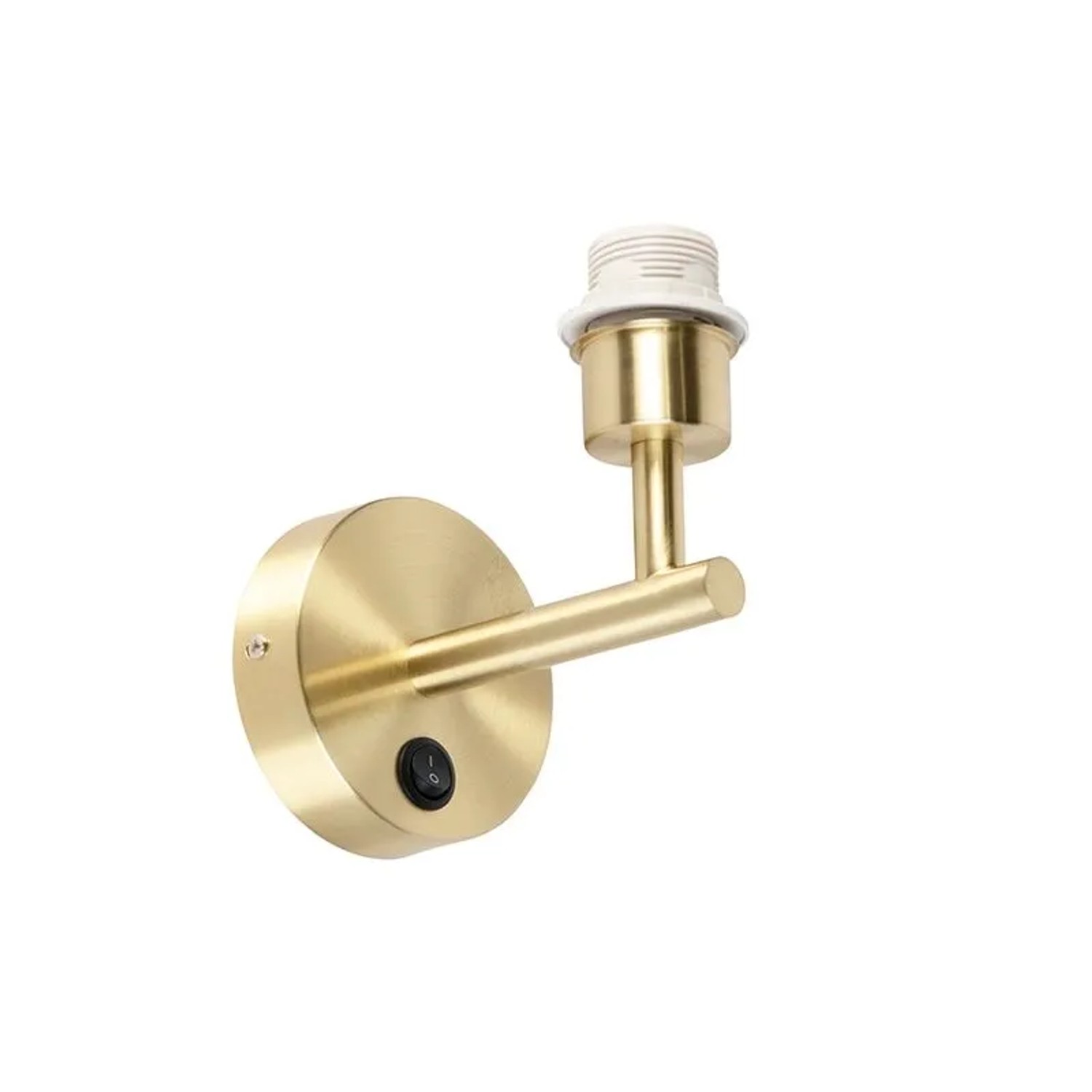QAZQA Wandleuchte Gold mit Schalter 1 Licht Combi
