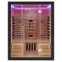 Artsauna Infrarotkabine Helsinki 150, schwarze Ausführung mit Dual Technology und Glasfront.