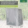 Graue Strandkorbhülle Mehr Garten Plus, wasserdicht, atmungsaktiv, UV-beständig, 125x100x165/140 cm.
