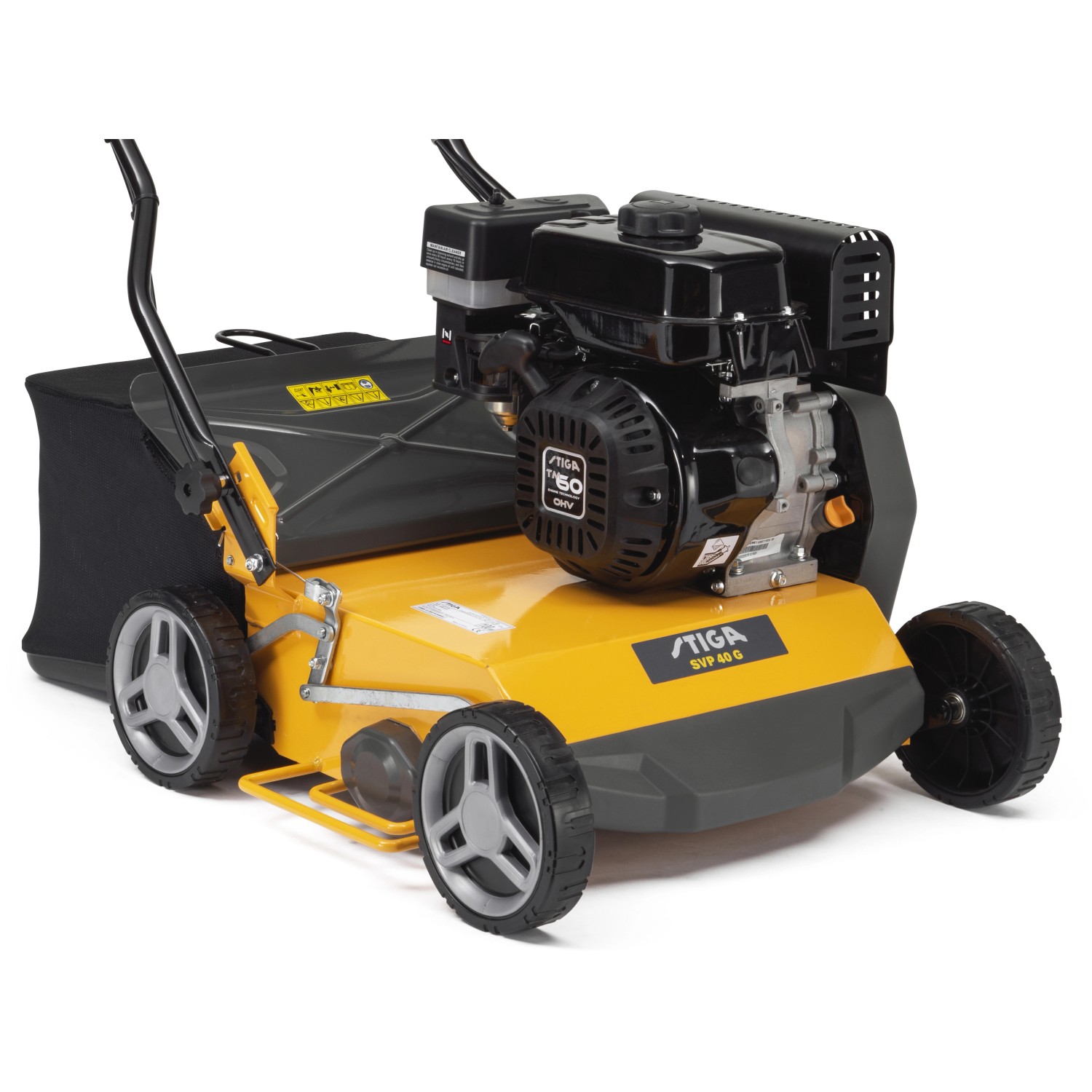 Stiga Benzin-Vertikutierer SVP 40 G mit Fangsack, gelb/schwarz.