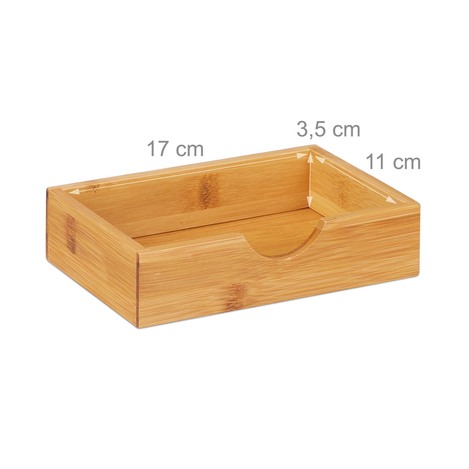 Relaxdays Schreibtischorganizer Bambus Natur mit 3 Schubladen 21 cm x 20 cm x 13 cm 1,3 kg_5
