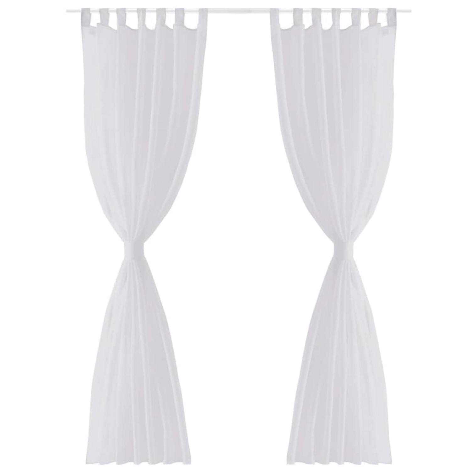 2 X Transparente Gardine Fertiggardine 140 X 245 Cm Weiß günstig online kaufen