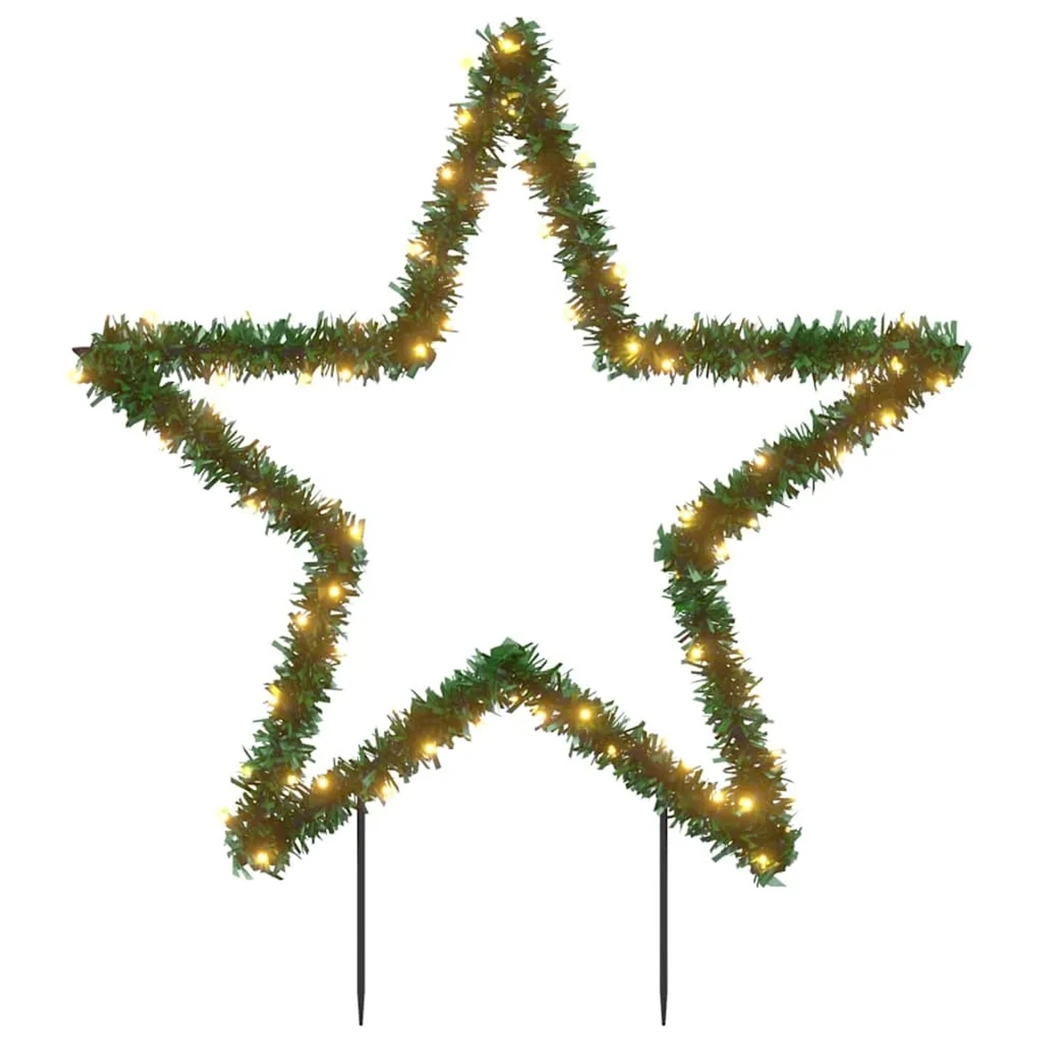vidaXL Weihnachtsstern mit Erdspießen und 80 LEDs 60 cm 357725