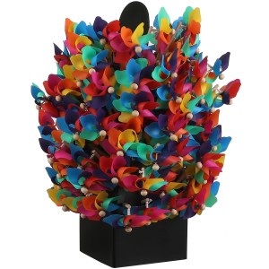 Bunte Mica Decorations Windmühle, 37cm hoch, für die Gartendekoration.