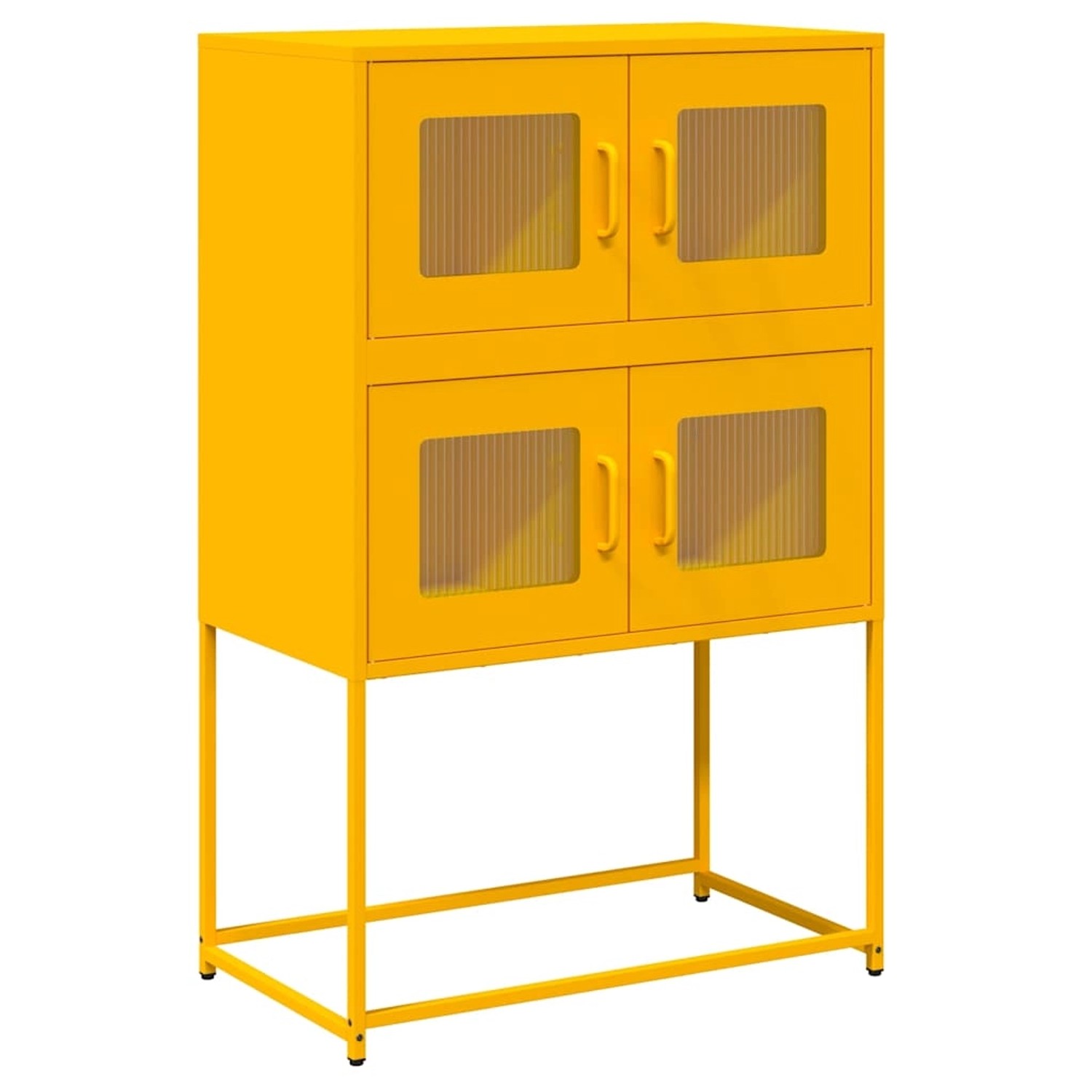 vidaXL Highboard Senfgelb 68x39x107 cm Stahl 853347 günstig online kaufen