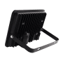 Schwarzer LUXULA LED-Außenstrahler 50W mit Bewegungsmelder und Schnellverbinder.
