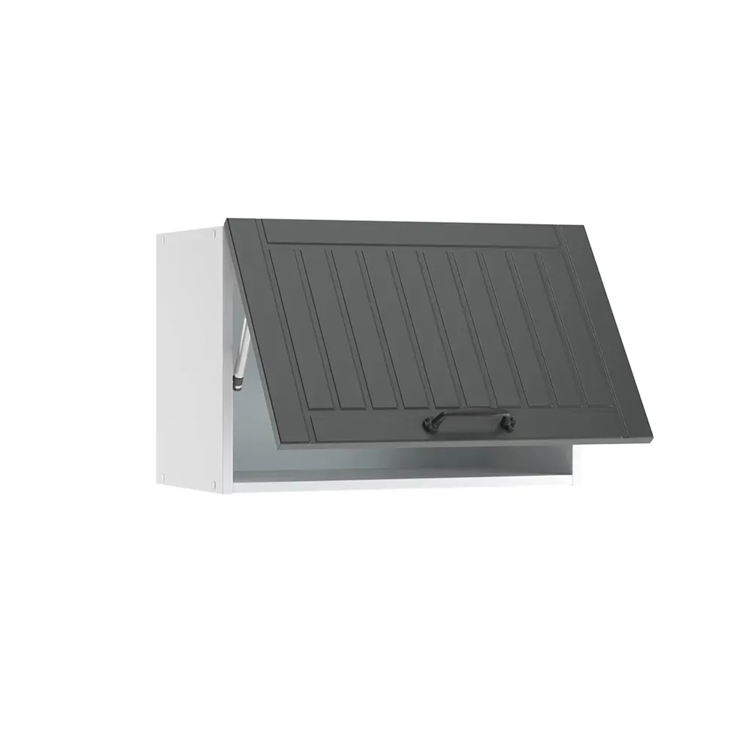 Vicco Hängeschrank Fame-Line, anthrazit/weiß, 60 cm breit. Küchenschrank mit Klappe geöffnet.