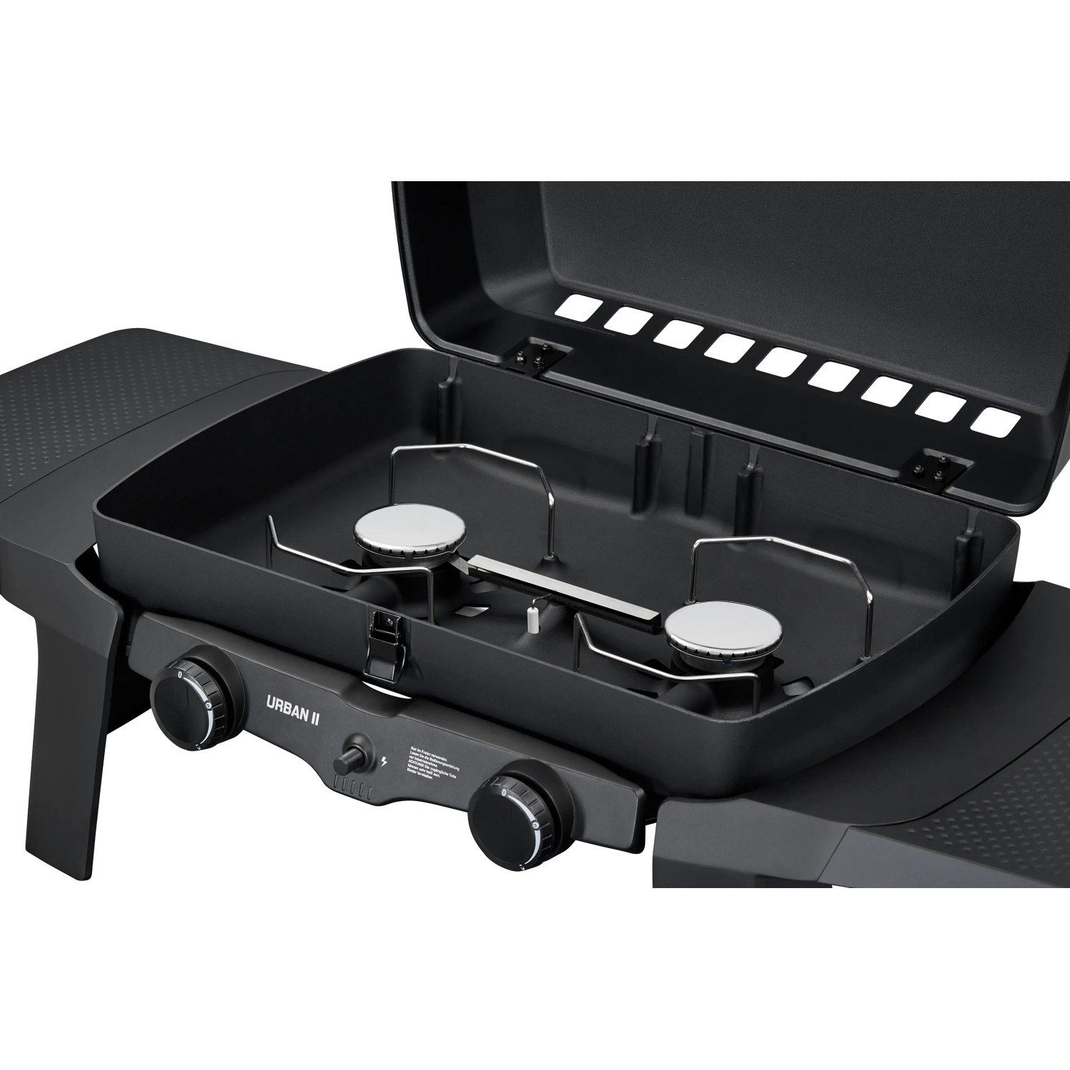 Enders Urban II Gasgrill, mobiler Tischgrill mit 2 Brennern und Seitenablagen.