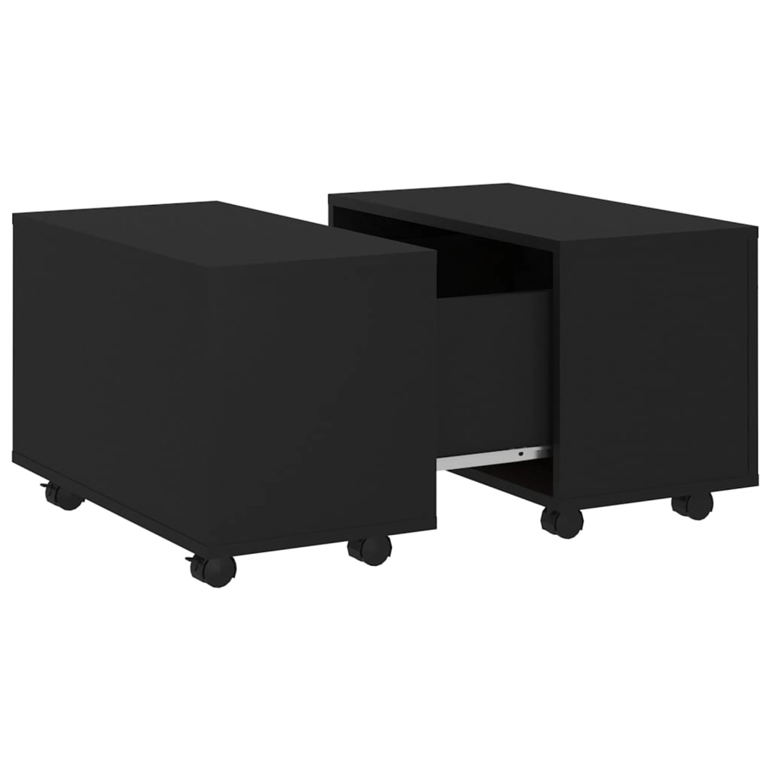 Couchtisch Schwarz 60x60x38 Cm Spanplatte günstig online kaufen