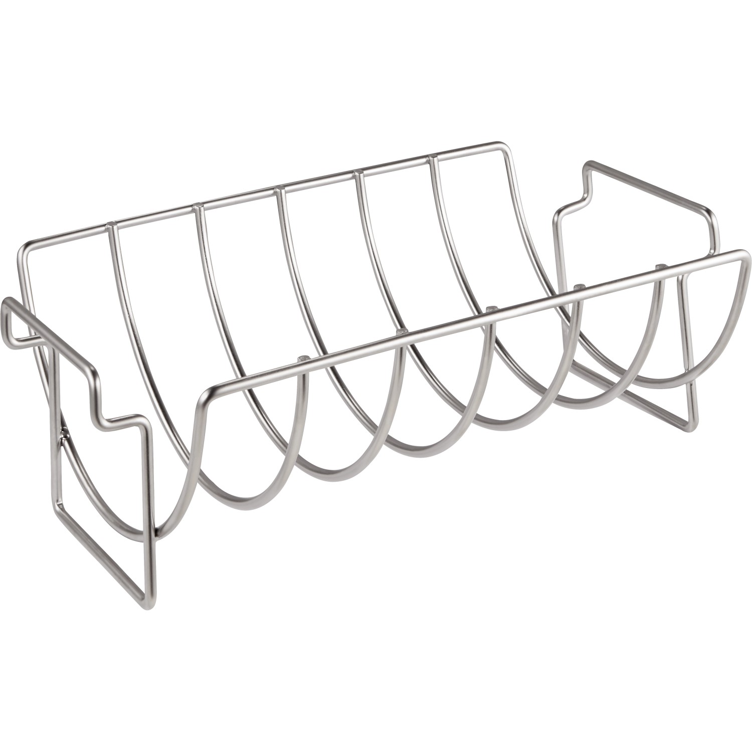 Jamestown Bratenkorb und Spareribs-Halter aus Edelstahl für Grill, Rippchenhalter für bis zu 6 Rippchen.