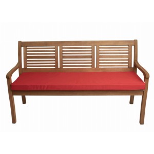 Rotes Setgarden Medio Kissen auf Gartenbank, 110x50x7cm, für 2-Sitzer Bänke.
