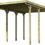 Karibu Caravan Carport aus Holz, 350 cm Durchfahrtshöhe, kesseldruckimprägniert.