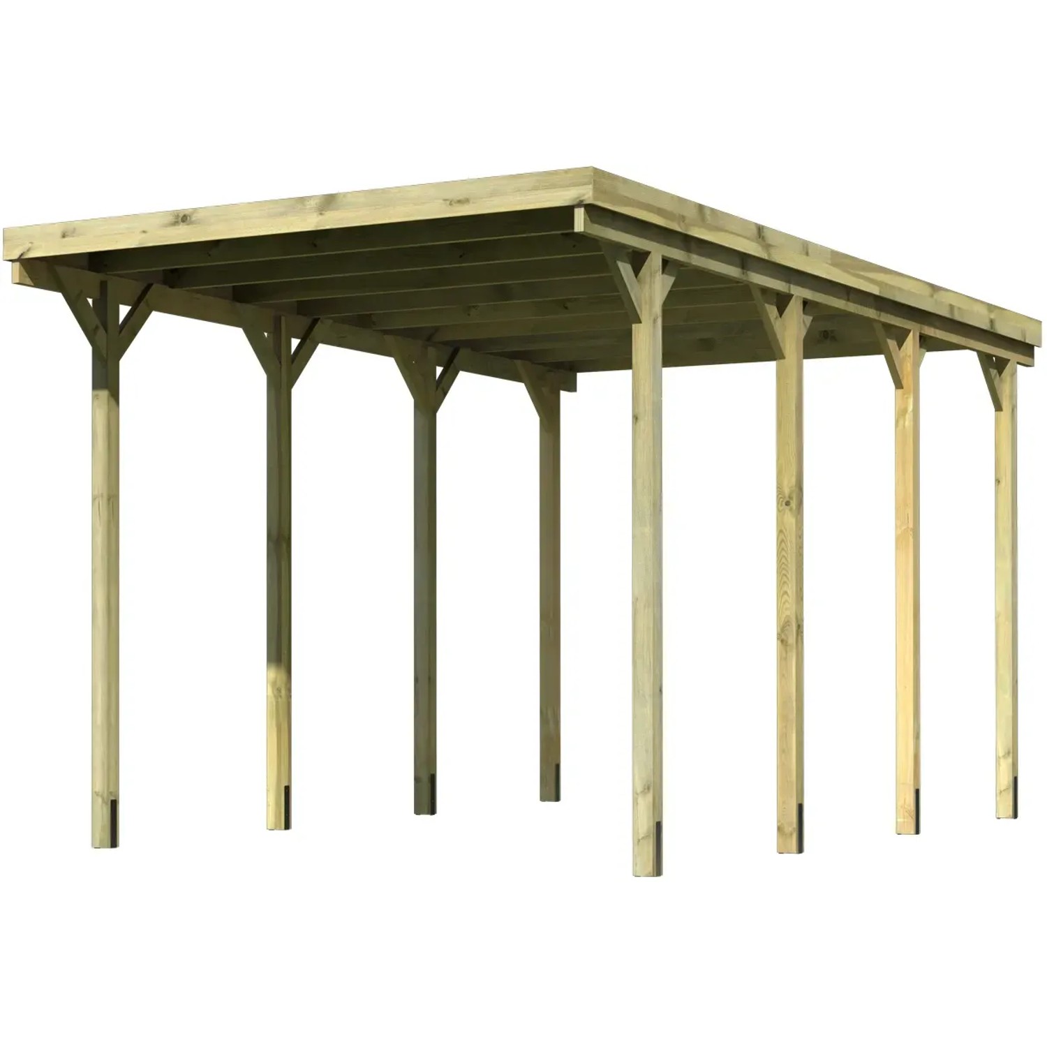 Karibu Caravan Carport aus Holz, 350 cm Durchfahrtshöhe, kesseldruckimprägniert.