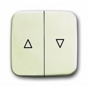 Weiße Busch-Jaeger Wippe für Jalousieschalter Duro 2000 SI mit Pfeil-Aufdruck.