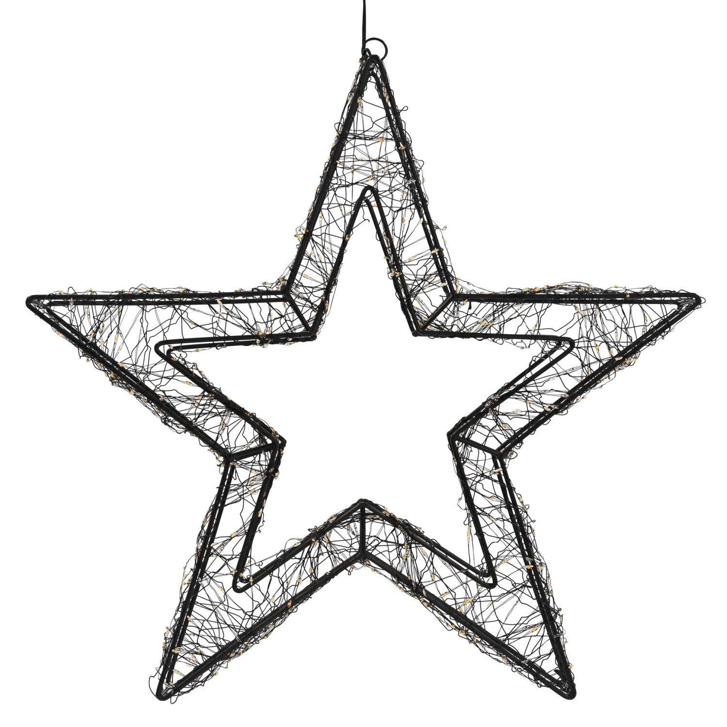 ECD Germany LED-Weihnachtsstern 50 cm 720 LEDs Extra-Warmweiß Metall