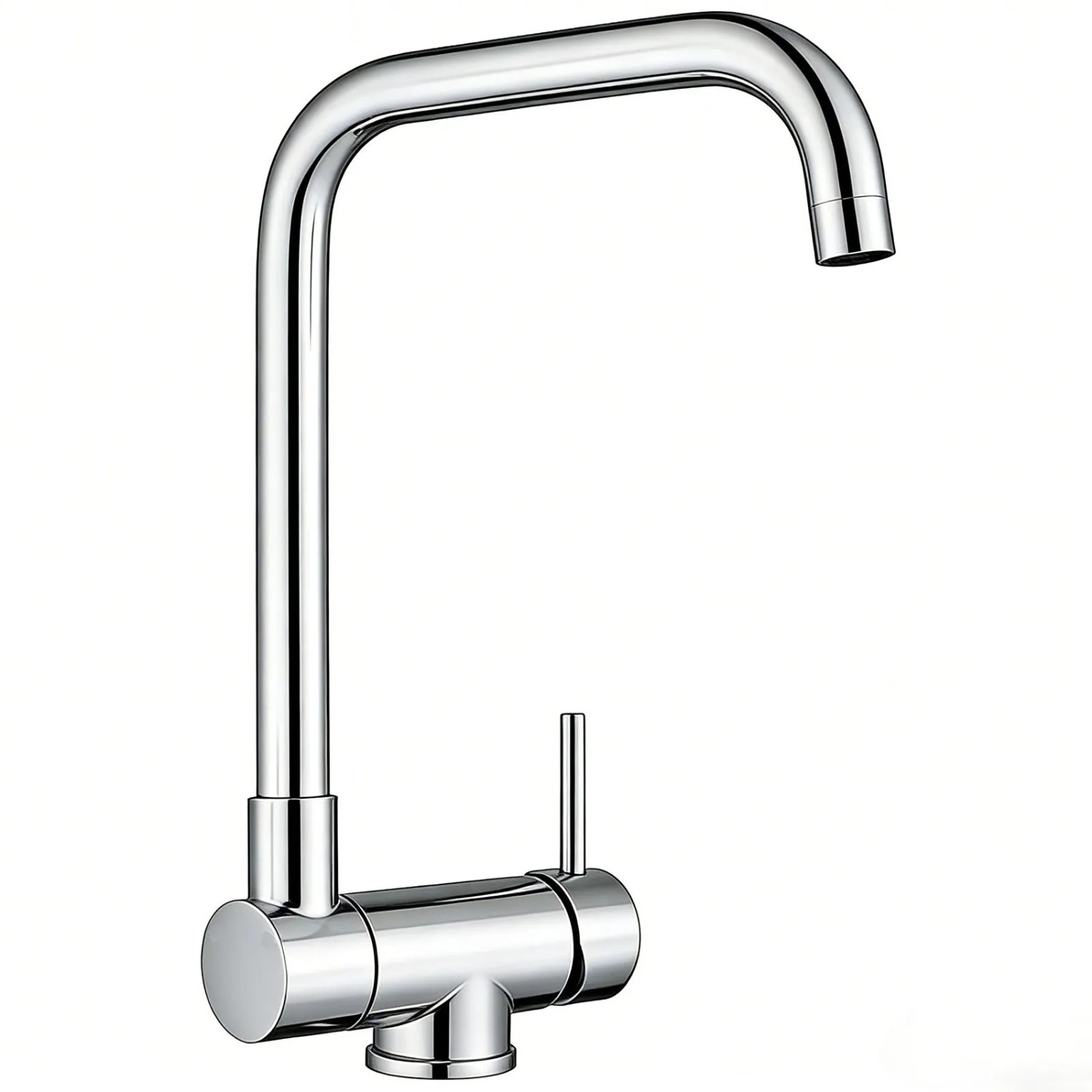AICA Spültischarmatur Vorfenster Klappbar 180 Grad Wasserhahn Küche 360 Grad Drehbare Küchenarmatur Mischbatterie Chrom