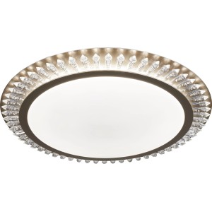 MegaLight LED-Deckenleuchte Shining Sol, 45W, Ø 48cm, mit dekorativem Kristallrand.