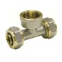 Boni-Shop Schraubfitting T-stück 26 X 3 mm 3/4 Zoll IG aus Metall Gold