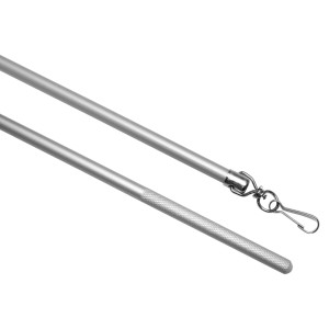 Gardinia Schleuderstab, Aluminium, weiß, 100 cm, für Gardinenschienen. Zum einfachen Auf- und Zuziehen von Vorhängen.