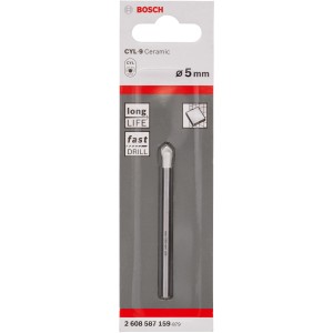 Bosch Fliesenbohrer CYL-9 Ceramic, 5 mm, für präzise Bohrungen in Fliesen.