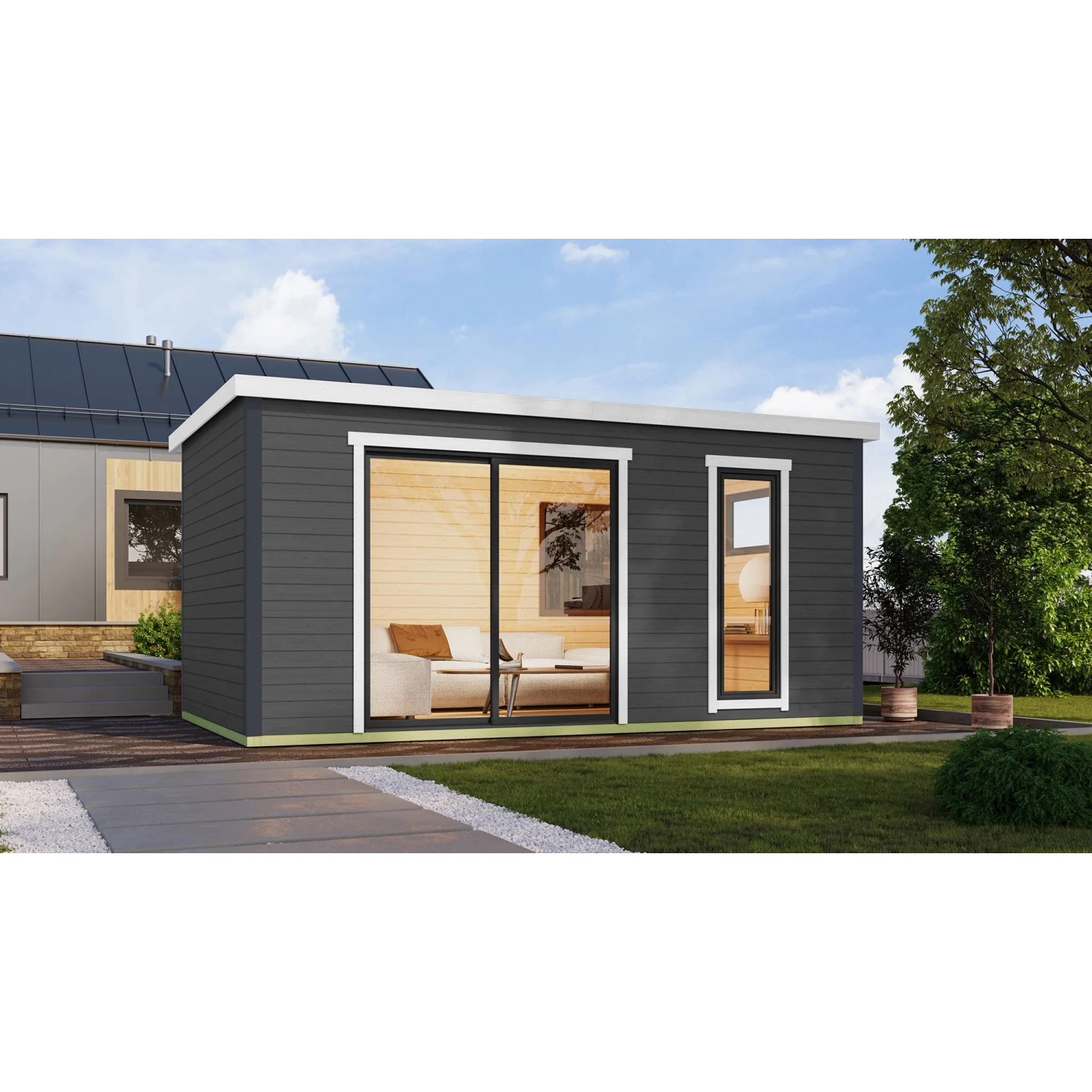 Lasita Gartenhaus Austin 7 Carbongrau 505,6 cm x 295,6 cm