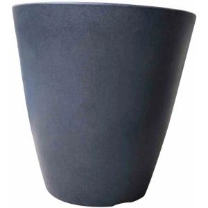 Anthrazitfarbener Siena Garden Pflanztopf Bilbao, Ø 50x50 cm, in Steinoptik.