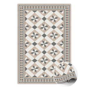 Tulup Teppich Achtzackige Sterne PVC Tapijt 60x90 cm Grün Vloerkleed Vinyl PVC Vloer Mat Rechteckig PVC Floor Mat