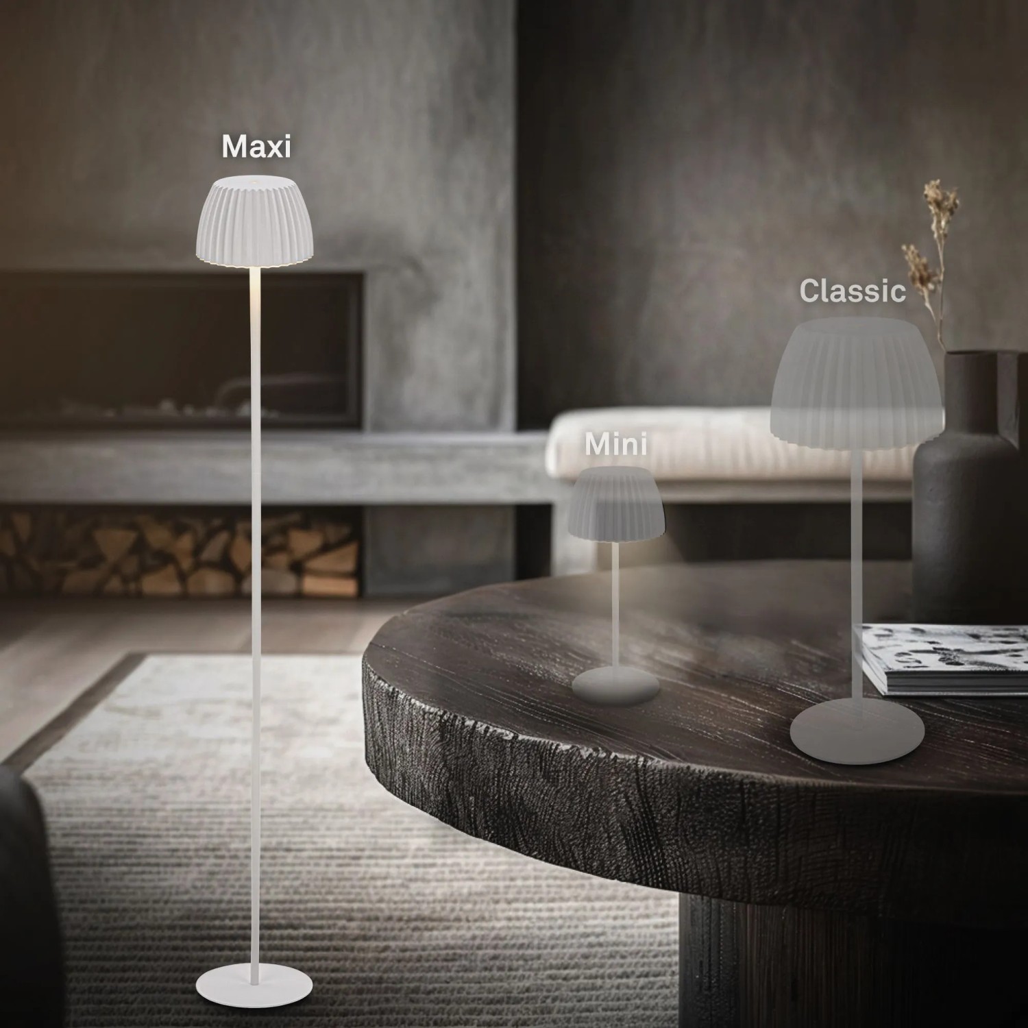 Brilo Akku-Stehleuchte Riffle Dimmbar Touch Lichtkante Weiß_11