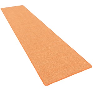 Oranger Sisal Teppichläufer, 100x200 cm, geeignet für Fußbodenheizung.