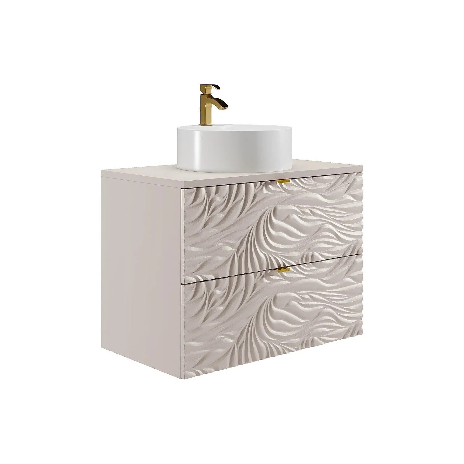 Vente-unique Einzelwaschtisch Rinarel Beige 80 cm
