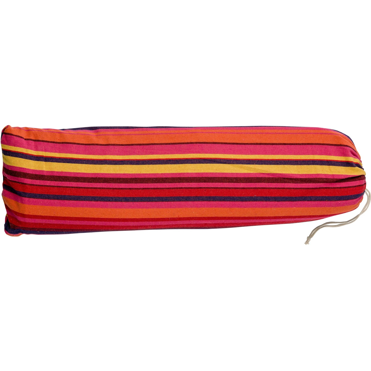 Verpackter Amazonas Hängesitz Belize Vulcano mit bunten Streifen.