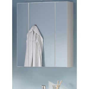 Inn.Furn Spiegelschrank Weiß 60 cm 3-türig Leon