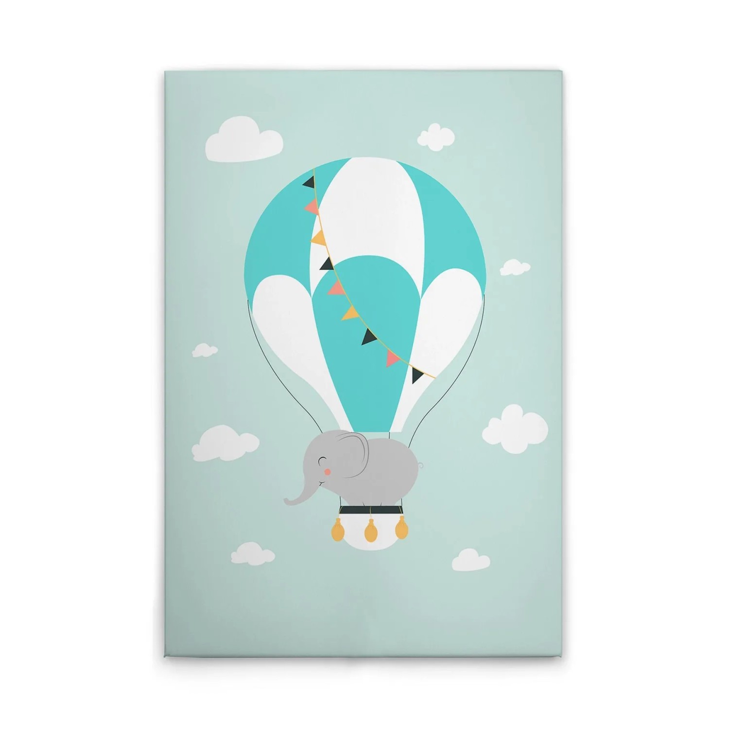Tadessi Leinwandbild - M1-No.51438 - Heißluftballon Elefant - 30 x 45 cm - Querformat