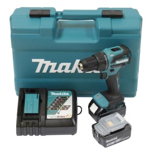 Makita Akku-Schlagbohrschrauber DHP490RFX3 Blau-Schwarz 18 V