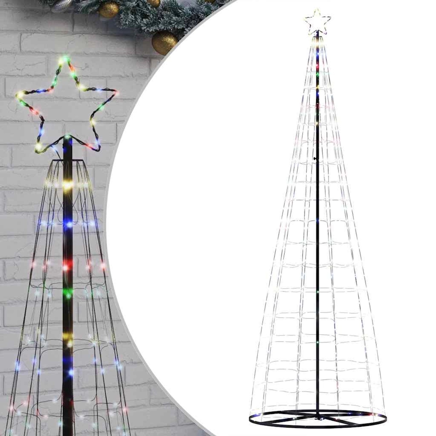 Thumbnail - vidaXL LED Weihnachtsbaum 550 LEDs Mehrfarbig 304 cm 4016455