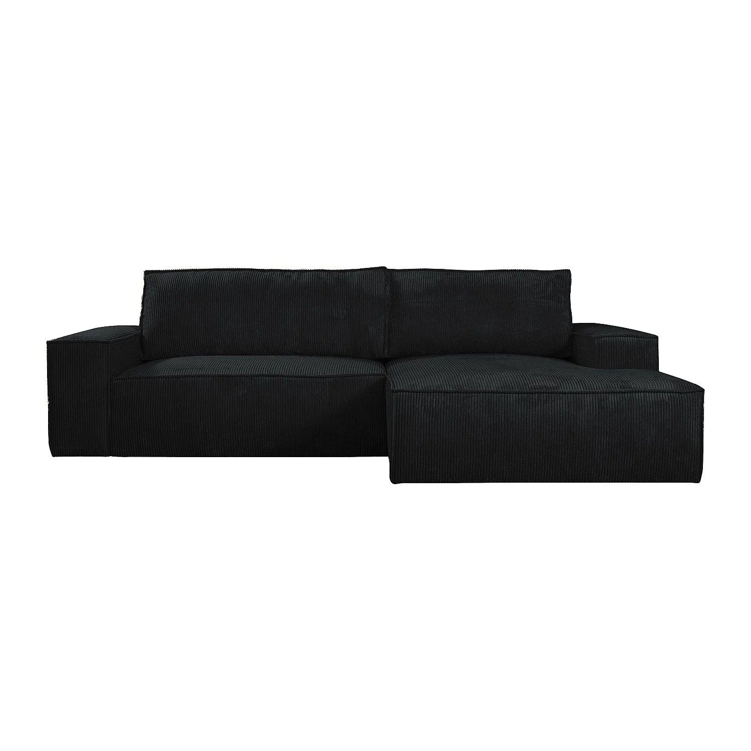 Vente-unique Schlafsofa Amelia Schwarz 267 cm