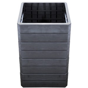 Garantia Ergo Quadro S Hochbeet-System, 60x60 cm, Kunststoff-Hochbeet in Holzoptik, einfache Montage.