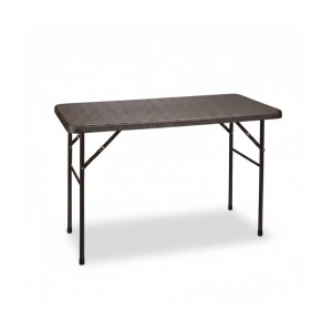 Relaxdays Gartentisch Rechteckig Kunststoff Braun Klappbar 74 cm x 121,5 cm x 61,5 cm 8,1 kg