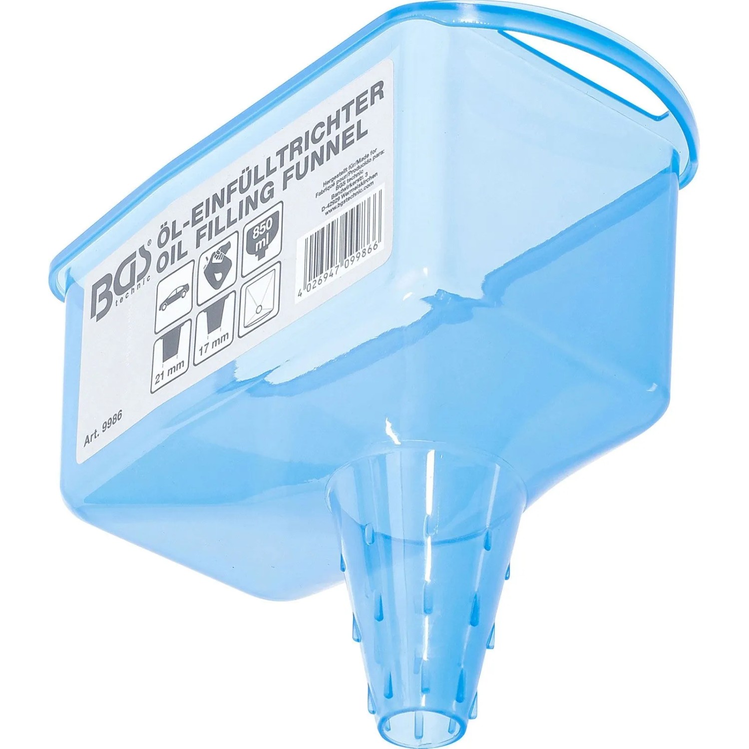 Image of BGS Öl Einfülltrichter 850 Ml Reservoir 9986
