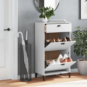 vidaXL Schuhschrank VIKEN Weiß Holzwerkstoff 374926