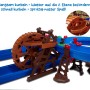 AquaPlay Wasserbahn WaterWheel: 53-teiliges Spieleset mit Wasserrad und blauen Bahnen.