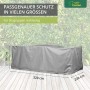 Rechteckige, graue Schutzhülle 320x220x94 cm für Gartenmöbel-Sitzgruppe.