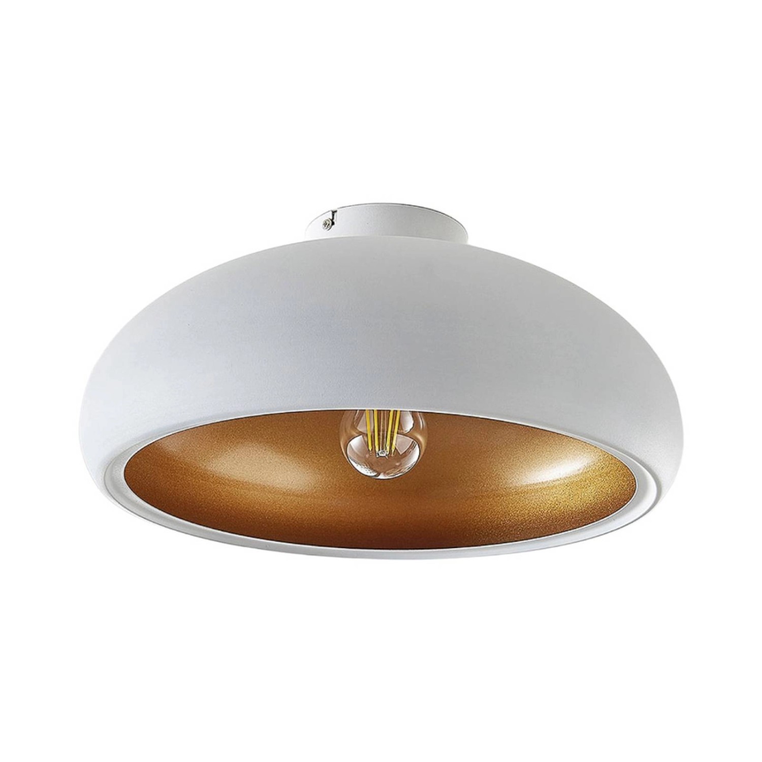 Lindby Deckenlampe Gerwina 9624475 Modern in Weiß aus Metall 1-flammig E27 günstig online kaufen