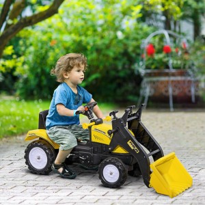 HOMCOM Sitzbagger mit Ablagefach Schaufel