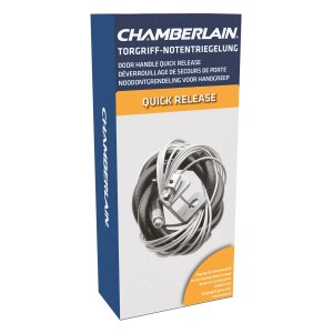 Chamberlain Notentriegelung für Tore mit Griff, zur manuellen Öffnung bei Stromausfall.