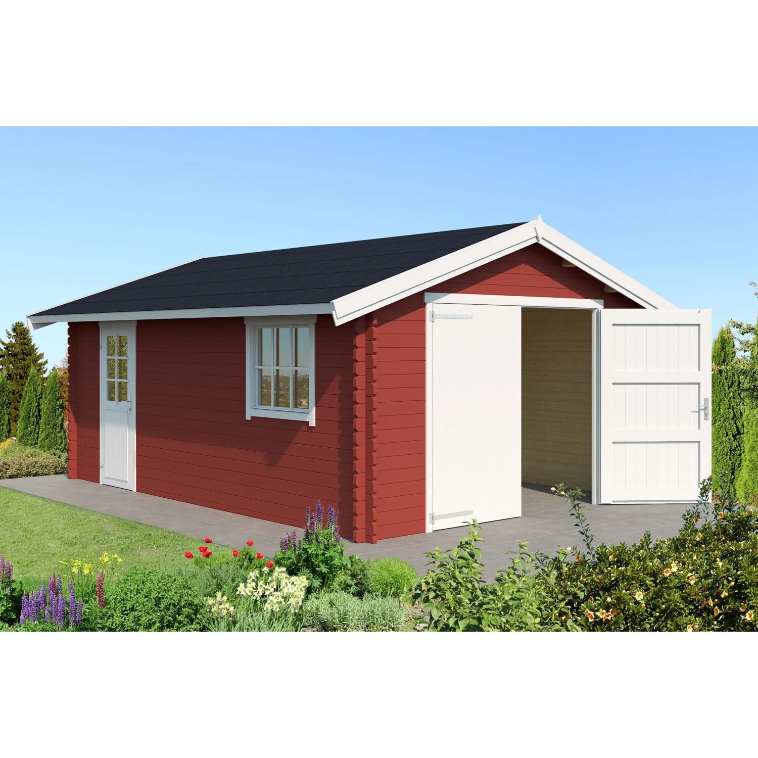 Lasita Garage Yarik 380 cm x 540 cm Schwedenrot