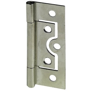 Hettich Lamellentürscharnier, 63 mm, Stahl vernickelt, für Möbel und Türen.