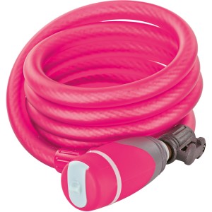 Pinkes Prophete Spiralkabelschloss, 150 cm langes Fahrradschloss.