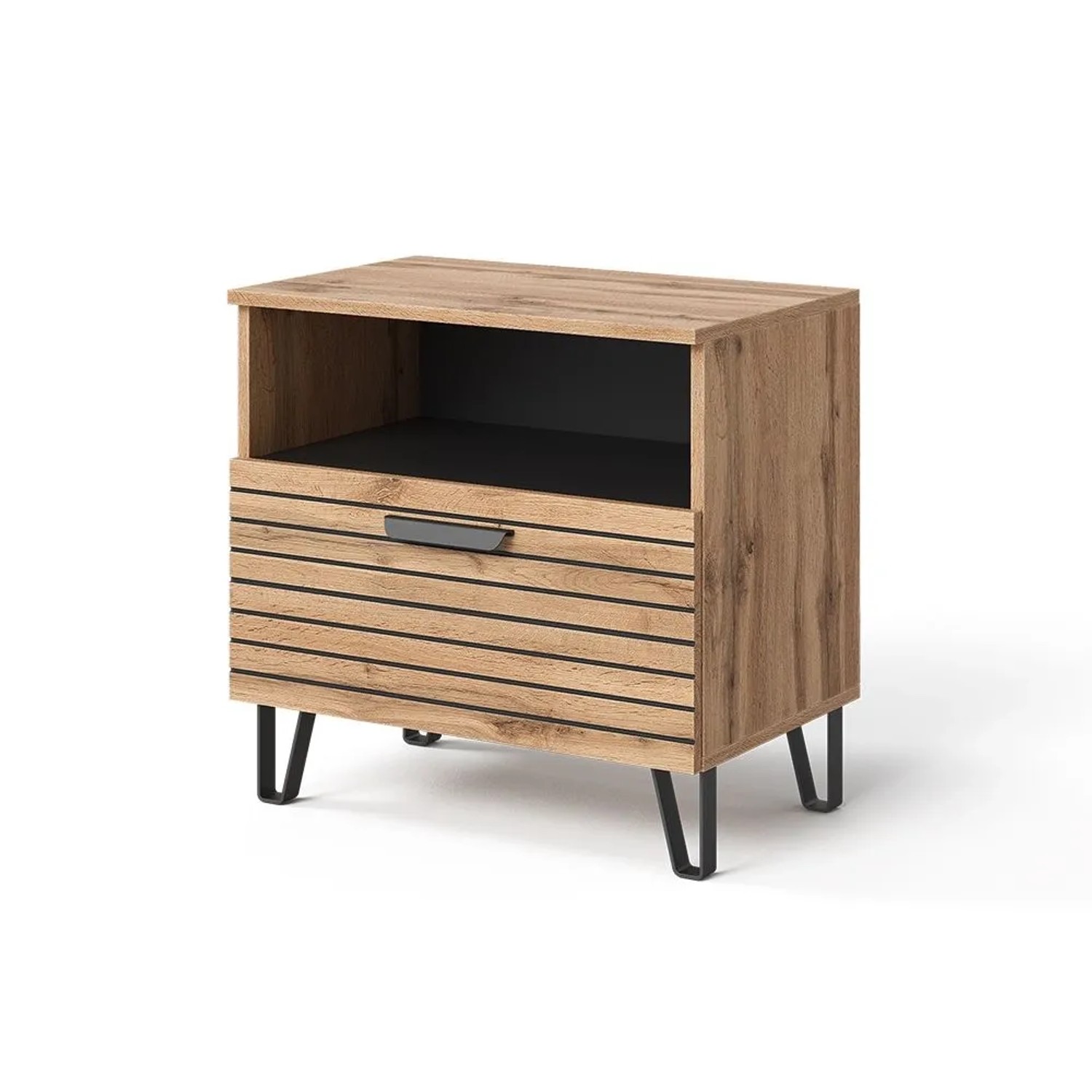 Vicco Nachttisch Amber Eiche Wotan 60 x 58