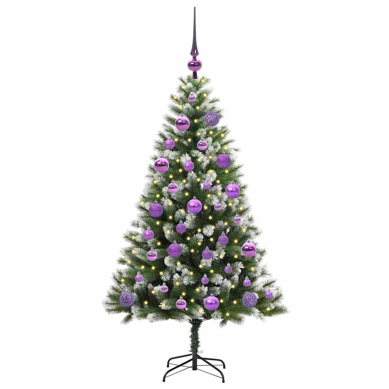 vidaXL Künstlicher Klapp Weihnachtsbaum mit Schneeüberzug 120 cm 3395430